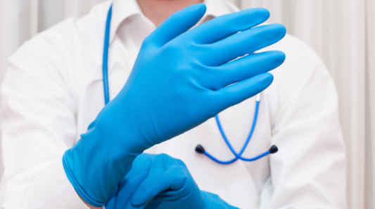 LifeGuard Blue Latex 14 mil Extended Cuff Medical/Industrial Gloves - Powder Free - 50/BX - 10BX/CS - Case of 500 Gloves