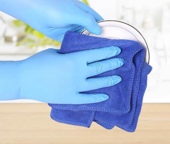 Sanitex Blue Nitrile 4.5 mil Industrial Gloves - Latex Free & Powder Free - 100/BX - 10BX/CS - Case of 1000 Gloves