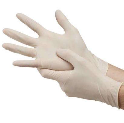 LifeGuard White Latex 5 mil Grip Medical Gloves - Powder Free - 100/BX - 10BX/CS - Case of 1000 Gloves