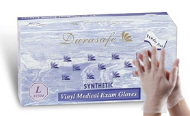 Durasafe Opaque White Color Vinyl 4 mil Medical Gloves - Powder Free - 100/BX - 10BX/CS - Case of 1000 Gloves