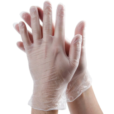 Sanitex Clear Vinyl 4 mil Industrial Gloves - Powder Free - 100/BX - 10BX/CS - Case of 1000 Gloves